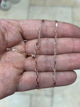 14k Rose Gold Over 925 Sterling Silver Solid Valentino Adjustable Chain Necklace 24" 1.5mm, 925 Sterling Silver, Valentino